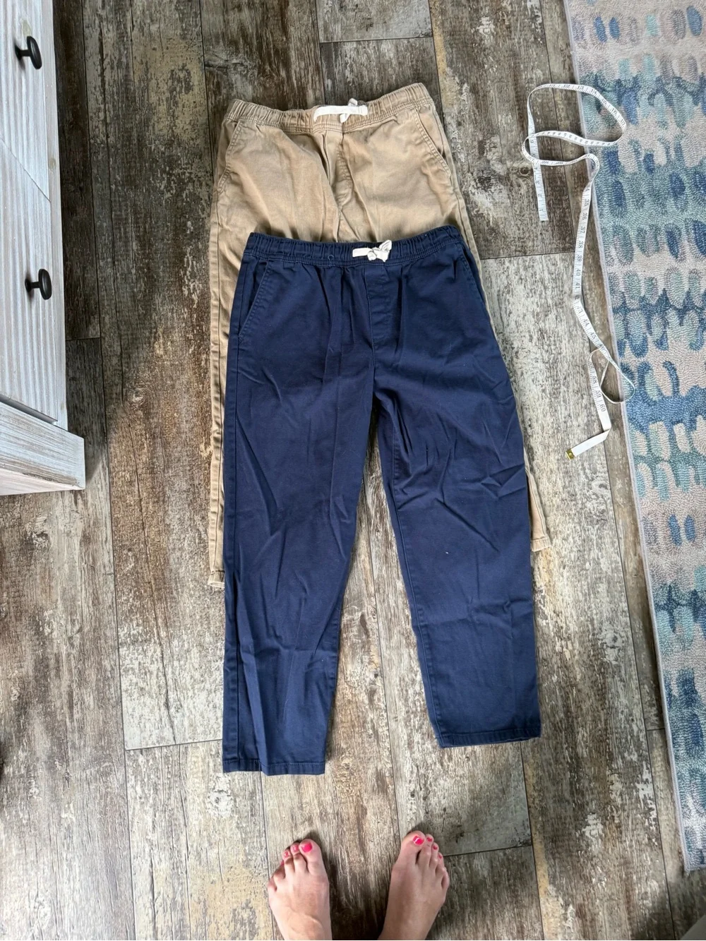 2 listings for $30 sale: 3 pair wonder nation pants 2 khaki , 1 navy blue